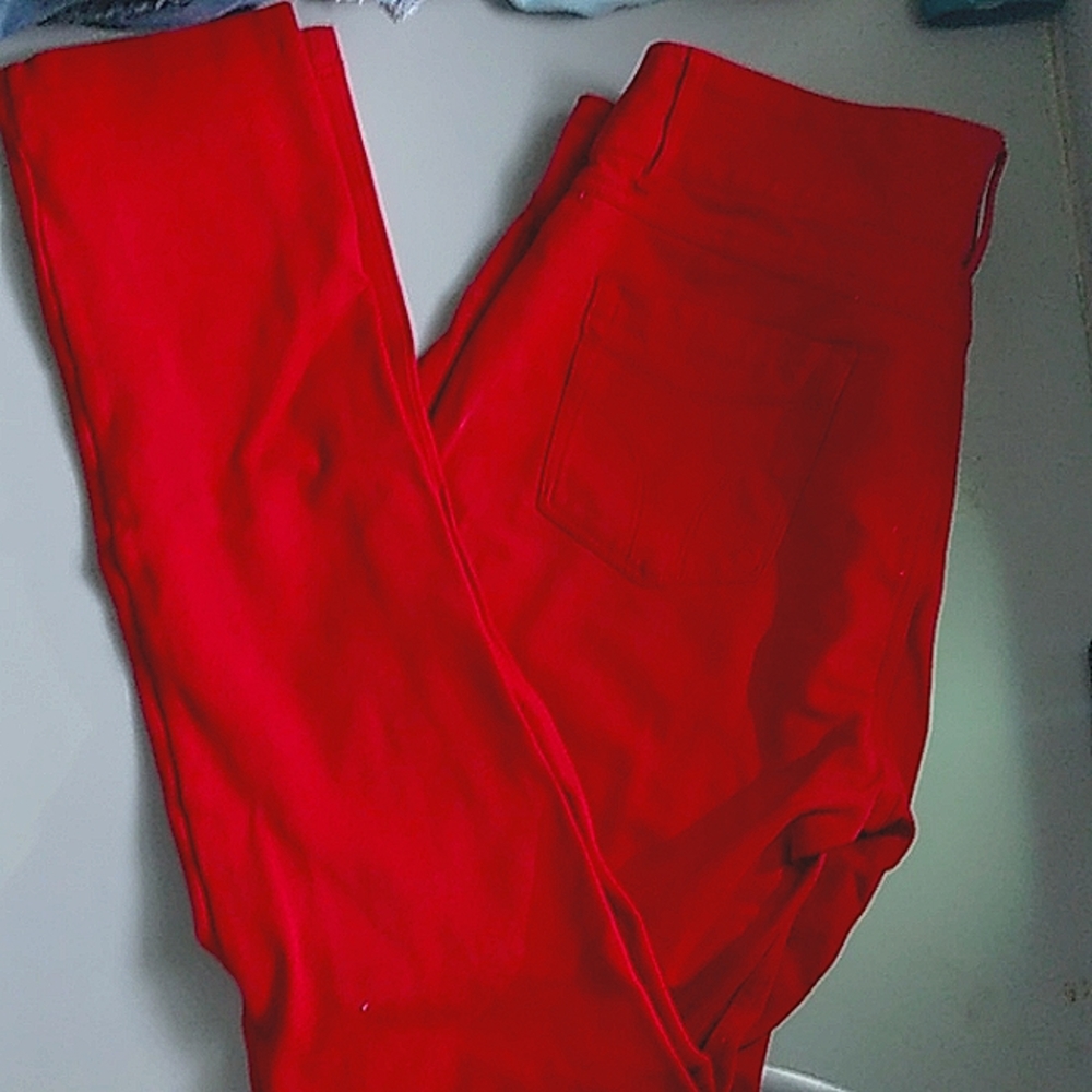 Nice long red pants from shinestar to wear at a party